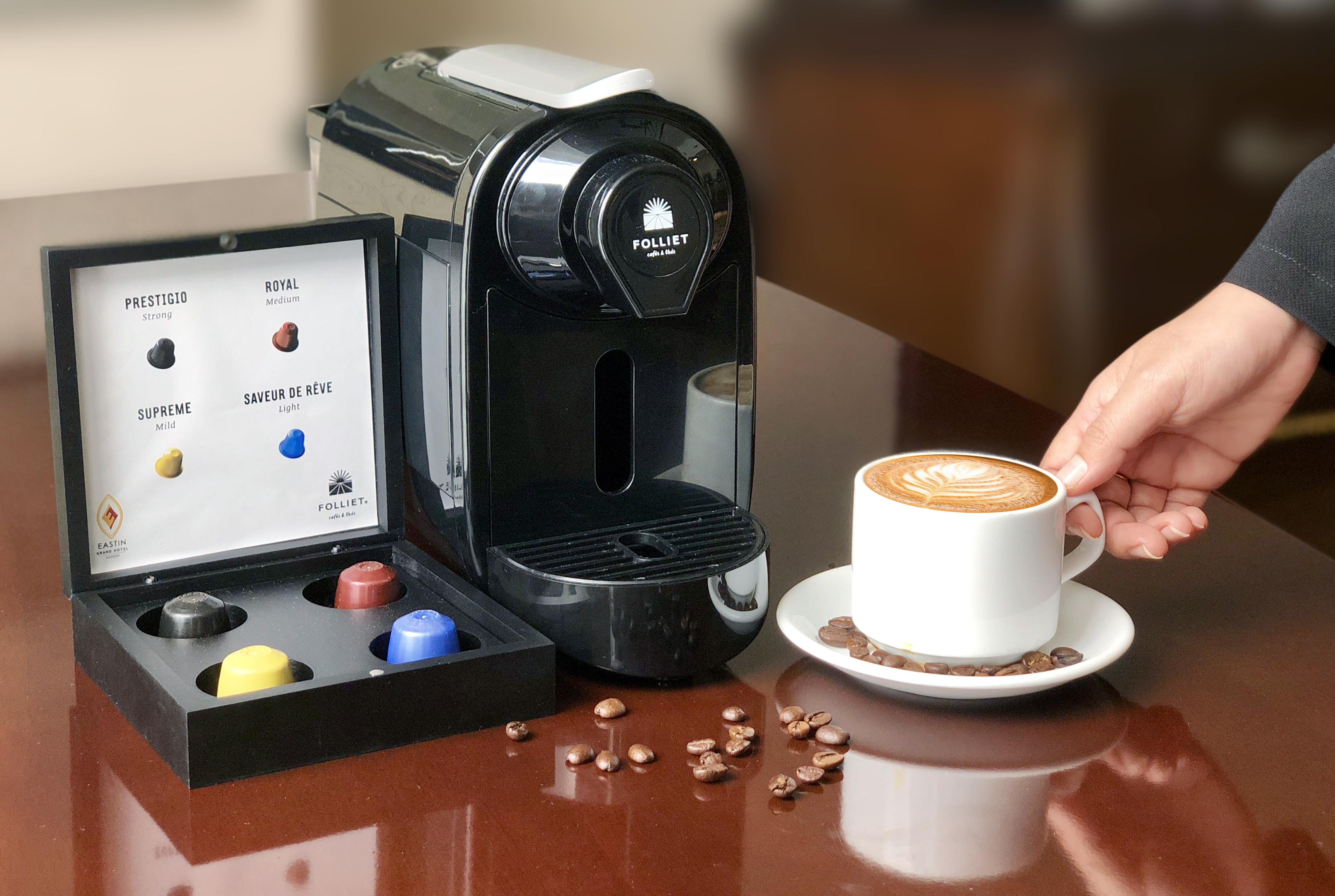 Eastin Grand Hotel Saigon Хошимин Екстериор снимка A single serve coffee machine